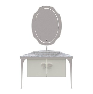 Pierre Cardin Venüs White Chrome 120 cm Banyo Dolabı