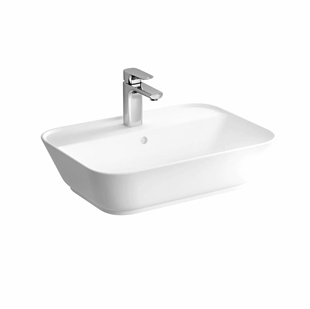 Vitra Geo Dikdörtgen Çanak Lavabo Parlak Beyaz, 60 Cm