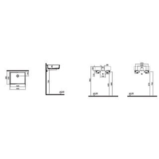 Vitra Archiplan Dar Lavabo 45 Cm
