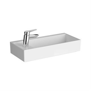 Vitra Archiplan Dar Soldan Armatürlü Lavabo 60 Cm, Beyaz