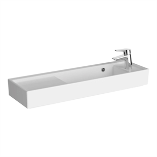 Vitra Archiplan Sağdan Armatürlü Dar Lavabo 90 Cm, Beyaz