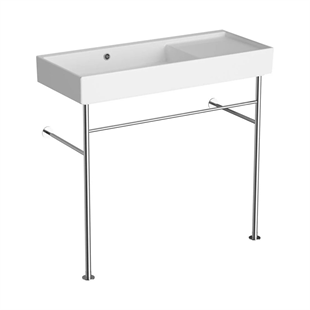 Vitra Archiplan Metal Ayaklı Dar Lavabo Beyaz, 90 Cm