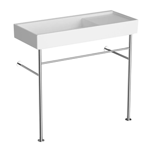 Vitra Archiplan Metal Ayaklı Dar Lavabo Beyaz, 90 Cm
