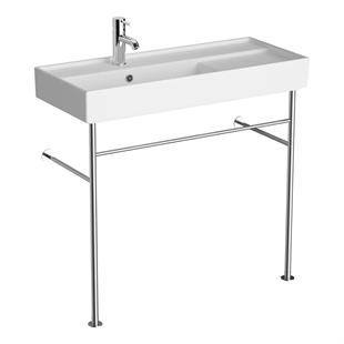Vitra Archiplan Metal Ayaklı Dar Lavabo Beyaz, 90 Cm