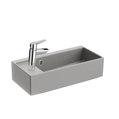 Vitra Archiplan Dar Soldan Armatürlü Lavabo 60 Cm, Mat Taş Gri