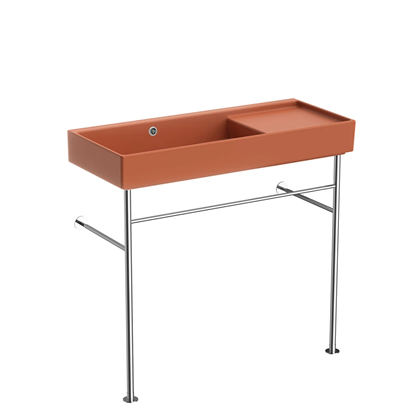 Vitra Archiplan Metal Ayaklı Dar Lavabo Mar Terra Rosa, 90 Cm 