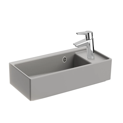 Vitra Archiplan Sağdan Armatürlü Dar Lavabo 60 Cm, Mat Taş Gri