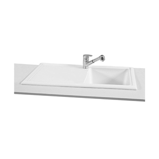 Vitra Arkitekt Damlalıklı Tek Gözlü Eviye, 100 Cm