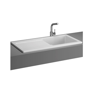 Vitra Arkitekt Damlalıklı Tek Gözlü Eviye, 100 Cm