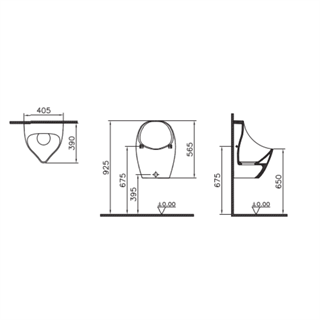 Vitra Arkitekt Falcon Beyaz Susuz Pisuvar