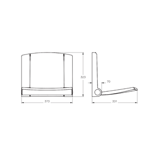 VitrA Arkitekta Beyaz Akrilik Katlanabilir Duş Oturağı