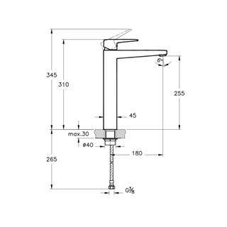 Artema Root Square Blueco Çanak Lavabo Bataryası Mat Siyah