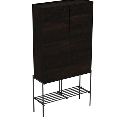 Vitra Equal Boy Dolabı 70 Cm, Kapaklı Metal Ayaklı, Karaağaç