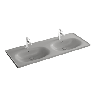Vitra Equal Mat Gri 130 Cm Etajerli Lavabo