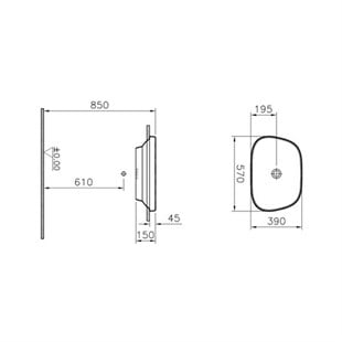 Vitra Frame 57 Cm Parlak Beyaz Tezgah Üstü Tv Lavabo