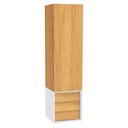 Vitra Frame Boy Dolabı 40 Cm, Kapaklı Ve Çekmeceli Dore Meşe & Mat Soft Beyaz, Sağ