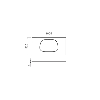 Vitra Frame Cam Tezgah 100 Cm Armatür Deliksiz, Beyaz
