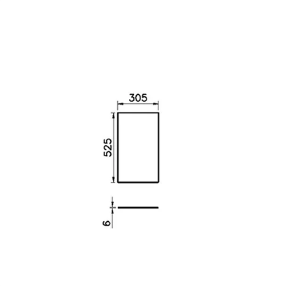 Vitra Frame Cam Tezgah 30 Cm Açık Dolabıler İçin, Siyah