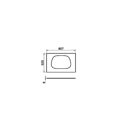 Vitra Frame Cam Tezgah 80 Cm Armatür Deliksiz, Beyaz
