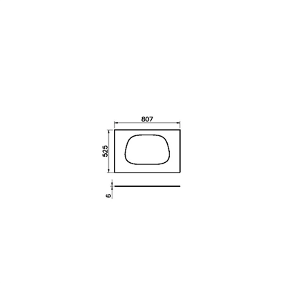 Vitra Frame Cam Tezgah 80 Cm Armatür Deliksiz, Taupe