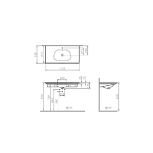 Vitra Frame Mat Bej 100 Cm Etajerli Lavabo