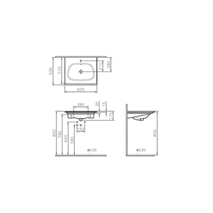 Vitra Frame Mat Bej 65 Cm Etajerli Lavabo