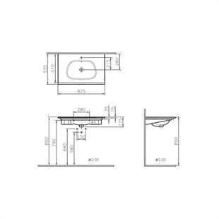 Vitra Frame Parlak Beyaz 80 Cm Etajerli Lavabo