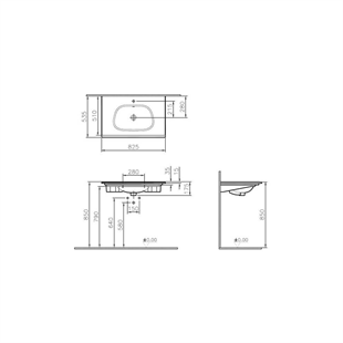 Vitra Frame Parlak Mat Bej 80 Cm Etajerli Lavabo