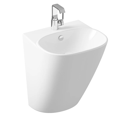 Vitra Frame Yarı Monoblok Lavabo, Beyaz, 50 Cm