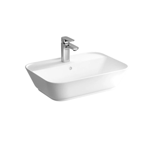 Vitra Geo Dikdörtgen Çanak Lavabo Parlak Beyaz, 60 Cm
