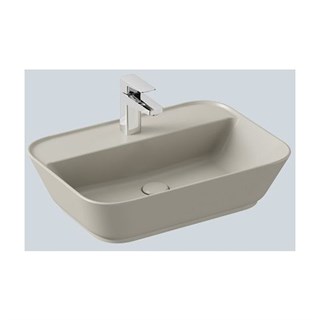 Vitra Geo Dikdörtgen Çanak Lavabo Mat Bej, 60 Cm