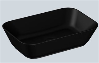 Vitra Geo Dikdörtgen Çanak Lavabo Mat Siyah, 60 Cm