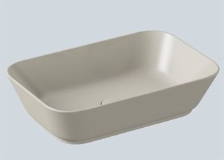 Vitra Geo Dikdörtgen Çanak Lavabo Mat Bej, 60 Cm