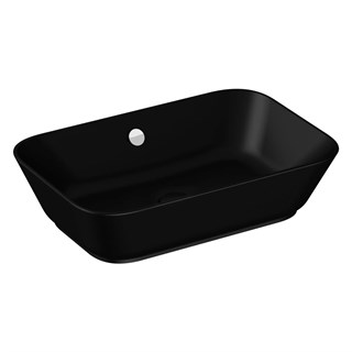 Vitra Geo Dikdörtgen Çanak Lavabo Mat Siyah, 60 Cm