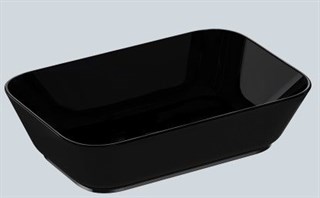 Vitra Geo Dikdörtgen Çanak Lavabo Parlak Siyah, 60 Cm