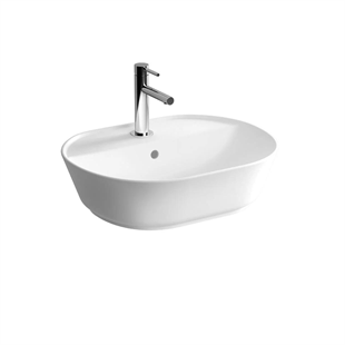 Vitra Geo Oval Tezgah Üstü Lavabo Beyaz, 55 Cm