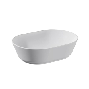 Vitra Geo Oval Çanak Lavabo Mat Beyaz, 55 Cm