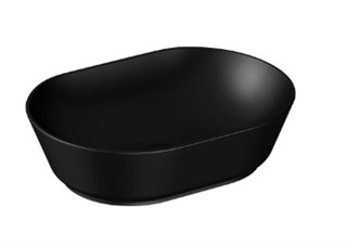 Vitra Geo Oval Çanak Lavabo Mat Siyah, 55 Cm