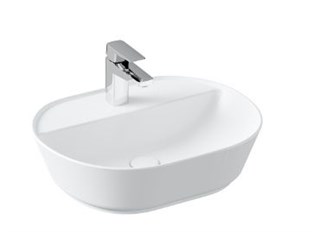 Vitra Geo Oval Tezgah Üstü Lavabo Mat Bej, 55 Cm