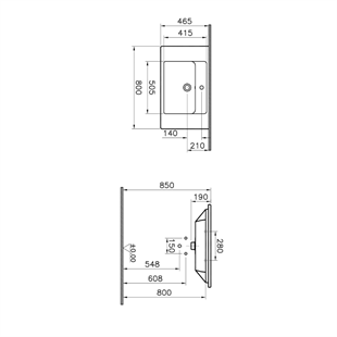 Vitra Integra Etajerli Lavabo Parlak Beyaz, 80 Cm