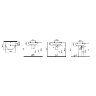 Vitra İntegra Lavabo Parlak Beyaz, 60 Cm
