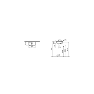 Vitra Integra Dar Lavabo Parlak Beyaz, 37 Cm