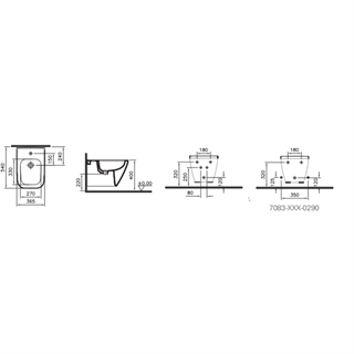 Vitra Integra Square Asma Bide Parlak Beyaz, 54 Cm