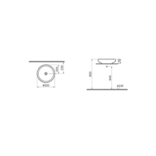 Vitra İstanbul 50 Cm Çanak Lavabo Siyah