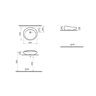 Vitra İstanbul 60 Cm Çanak Lavabo Parlak Beyaz