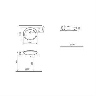 Vitra İstanbul 60 Cm Çanak Lavabo Siyah