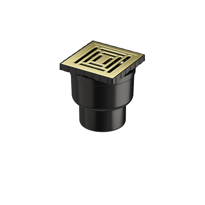 Vitra Kare Elegant 10x10 cm Duş Kanalı Alttan DK800 Parlak Altın