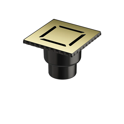 Vitra Kare Elegant 15x15 cm Duş Kanalı Alttan DK100 Parlak Altın