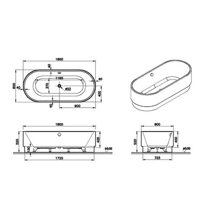 Vitra Life Cocoon 180x80 cm Özel Küvet