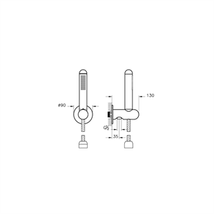 Vitra Liquid 1F El Duşu Takımı Krom